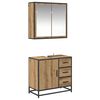 vidaXL Badezimmerm&ouml;bel-Set 2 Stk. Artisan-Eiche 65 x 33 x 60 cm