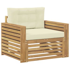 vidaXL Outdoor-Sofa Polyester Braun und Creme