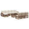 vidaXL Gartensofa-set 11 Stk. Beige und Cremewei&szlig; Poly-Rattan