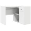 vidaXL Eck-Schreibtisch mit Schubladen mit Regal Wei&szlig; 102 x 88 x 75 cm