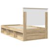 vidaXL Bettrahmen Sonoma-Eiche 90 x 190 cm Massives Kiefernholz