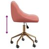 vidaXL Esszimmerst&uuml;hle 2 Stk. Drehbar Rosa Samt
