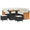 vidaXL Garten-Sofa-Set mit Kissen 8 pcs Schwarz und Creme