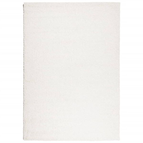 vidaXL Teppich Shaggy Hochflor Modern Creme 120x170 cm