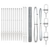 vidaXL Zaunpfosten Silber 25 x 1,6 m (36 mm Mesh) Stahl