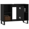 vidaXL Badschrank Schwarz 80x33x60 cm Holzwerkstoff
