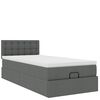 vidaXL Ottomane Bett mit Matratze & LEDs Dunkelgrau 80x200 cm Stoff