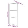 vidaXL Begehbare Duschwand mit voll mattiertem ESG-Glas 100x195 cm