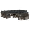 vidaXL Gartensofa-set 13 stk. Grau und Dunkelgrau Poly-Rattan