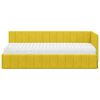vidaXL Eckbettgestell mit Matratze mit Matratze 2 pcs Gelb Samt
