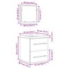 vidaXL Badezimmerm&ouml;bel-Set 2 pcs Schwarz Eichen-Optik Holzwerkstoff