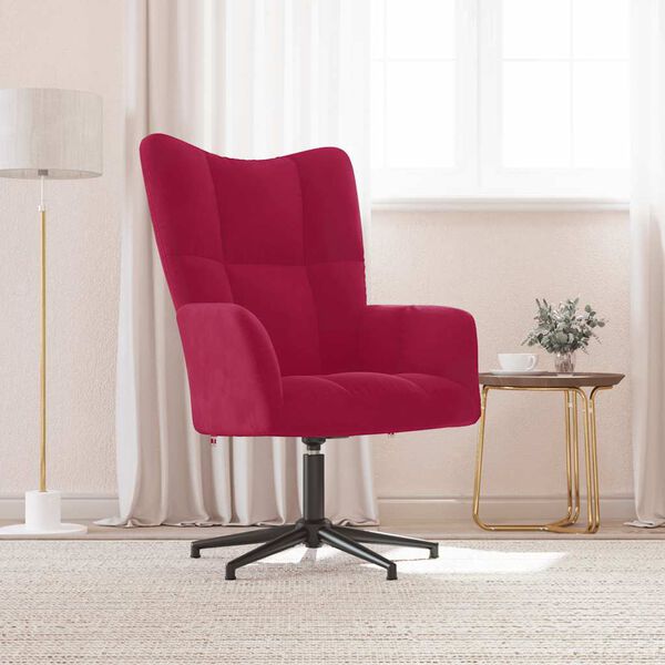 vidaXL Relaxsessel Weinrot Samt