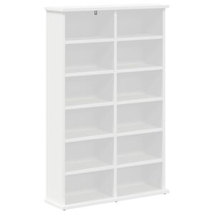 vidaXL CD Regal Wei&szlig; 60 x 17 x 92 cm Holzwerkstoff