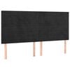 vidaXL Kopfteil Schwarz 180x5x118/128 cm Samt