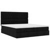vidaXL Ottoman-Bett mit Matratzen Schwarz 180x200 cm Stoff