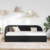 vidaXL Eckbettgestell mit Kopfteil Schwarz 90 cm x 200 cm Samt