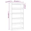 vidaXL B&uuml;cherregal/Raumteiler Schwarz 80x30x166 cm Holzwerkstoff