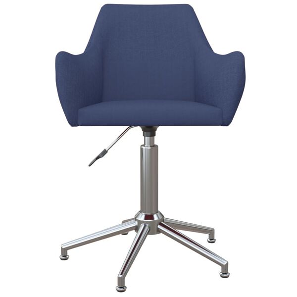 vidaXL Esszimmerst&uuml;hle 4 Stk. Drehbar Blau Stoff
