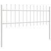 vidaXL Gartenzaun 8 pcs Wei&szlig; 13,6 x 0,6 m Pulverbeschichteter Stahl