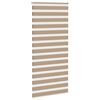 vidaXL Doppelrollo Sandbraun 95x230 cm Stoffbreite 90,9 cm Polyester