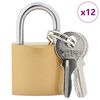 vidaXL U Schloss mit Schl&uuml;sseln 12 pcs Messing Eisen