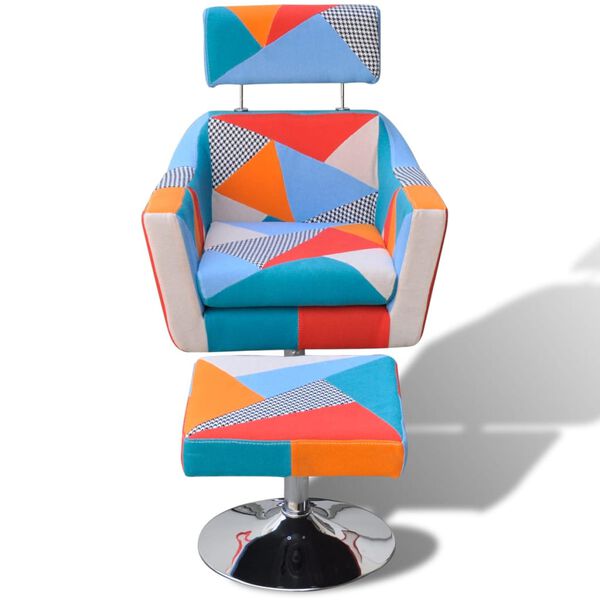 vidaXL TV-Sessel mit Patchwork-Design Stoff