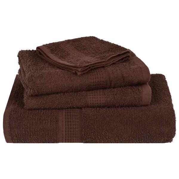vidaXL 12-tlg. Handtuch-Set FROGN Braun 360 g/m&sup2;