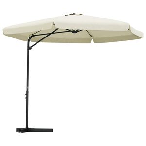 vidaXL Sonnenschirm mit Stahl-Mast 300 cm Sandwei&szlig;