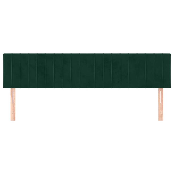vidaXL Kopfteile Dunkelgr&uuml;n 180x5x78/88 cm Samt