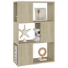 vidaXL B&uuml;cherregal Raumteiler Sonoma-Eiche 60x24x94 cm Holzwerkstoff