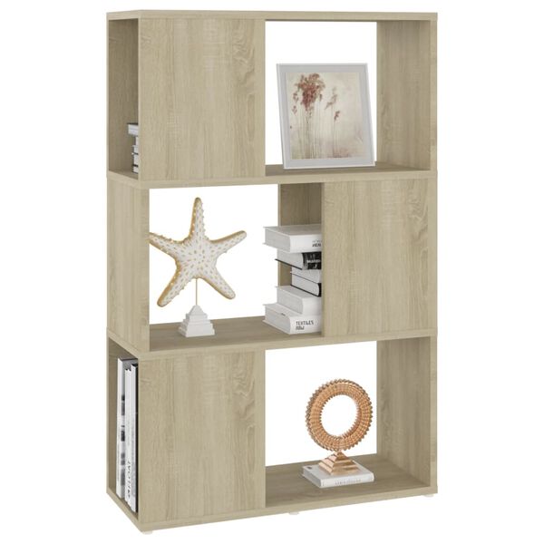 vidaXL B&uuml;cherregal Raumteiler Sonoma-Eiche 60x24x94 cm Holzwerkstoff