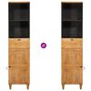 vidaXL Badezimmerschrank Hellbraun 38 x 33 x 160 cm Holzwerkstoff