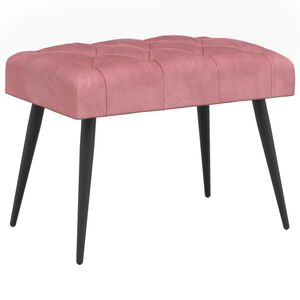 vidaXL Bank mit Knopfheftung Rosa 60 x 40 x 45 cm Samt