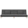 vidaXL Schlafsofa 2-Sitzer mit 2 Kissen Hellgrau Stoff