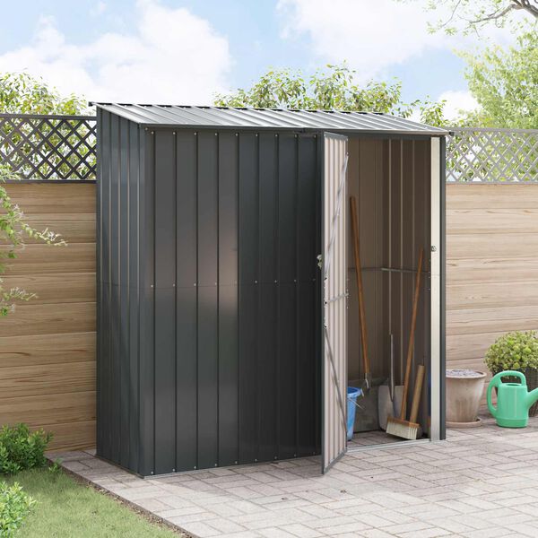 vidaXL Gartenh&uuml;tten Anthrazit 203,5 x 73 x 200 cm Metall