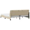 vidaXL Bett mit Matratze Creme 200x200 cm Stoff
