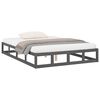 vidaXL Massivholzbett Grau 135x190 cm