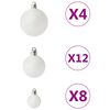 vidaXL 100-tlg. Weihnachtskugel-Set Wei&szlig;