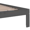 vidaXL Massivholzbett Grau 200x200 cm