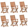 vidaXL Gartenst&uuml;hle 6 Stk. Klappbar 57x66x95 cm Massivholz Akazie
