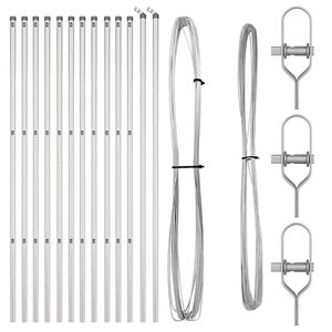 vidaXL Eingebetteter Zaunpfosten 13 stk. Silber