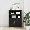 vidaXL Schrank mit Regal Schwarz Eichen-Optik 60 x 48 x 74,5 cm