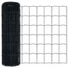 vidaXL Eurozaun Grau 0,4 x 10 m PVC-beschichtetes Eisen