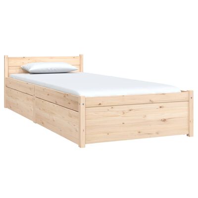 vidaXL Bett mit Schubladen 75x190 cm