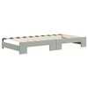 vidaXL Tagesbett Ausziehbar mit Schubladen Hellgrau 90x190 cm Samt