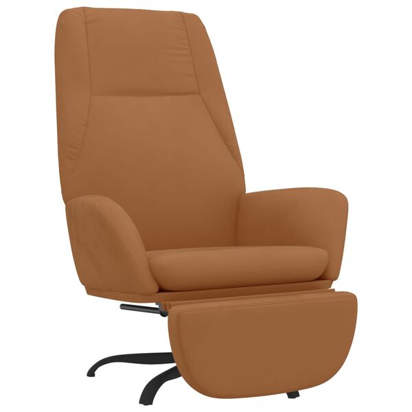 vidaXL Relaxsessel mit Fu&szlig;st&uuml;tze Taupe Mikrofasergewebe