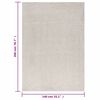 vidaXL Teppich Shaggy Hochflor Creme 140x200 cm