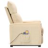 vidaXL Massagesessel mit Aufstehhilfe Creme Stoff