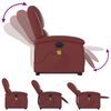 vidaXL Massagesessel mit Aufstehhilfe Elektrisch Weinrot Kunstleder