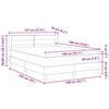 vidaXL Boxspringbett mit Matratze Taupe 190 x 140 cm Polyester